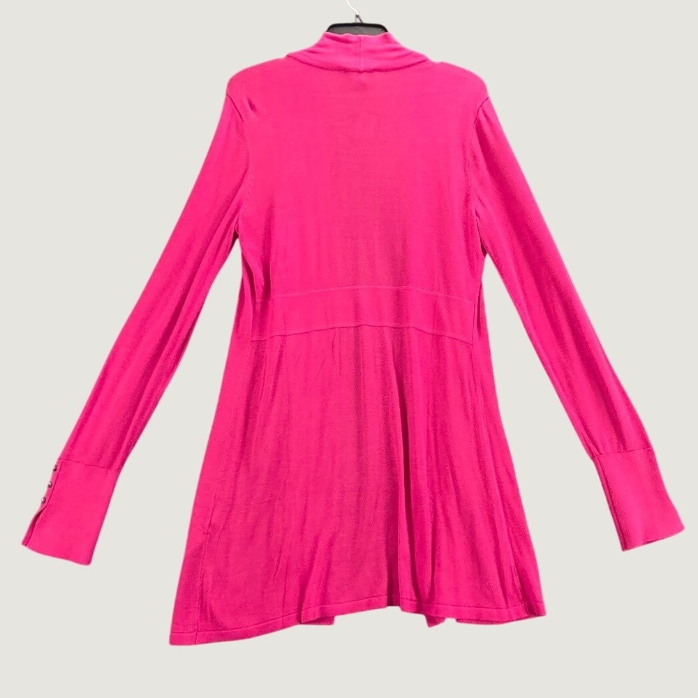 White House Black Market Cardigan Womens XS Pink NWT Drapey Button Cuff Coverup - Picture 3 of 11